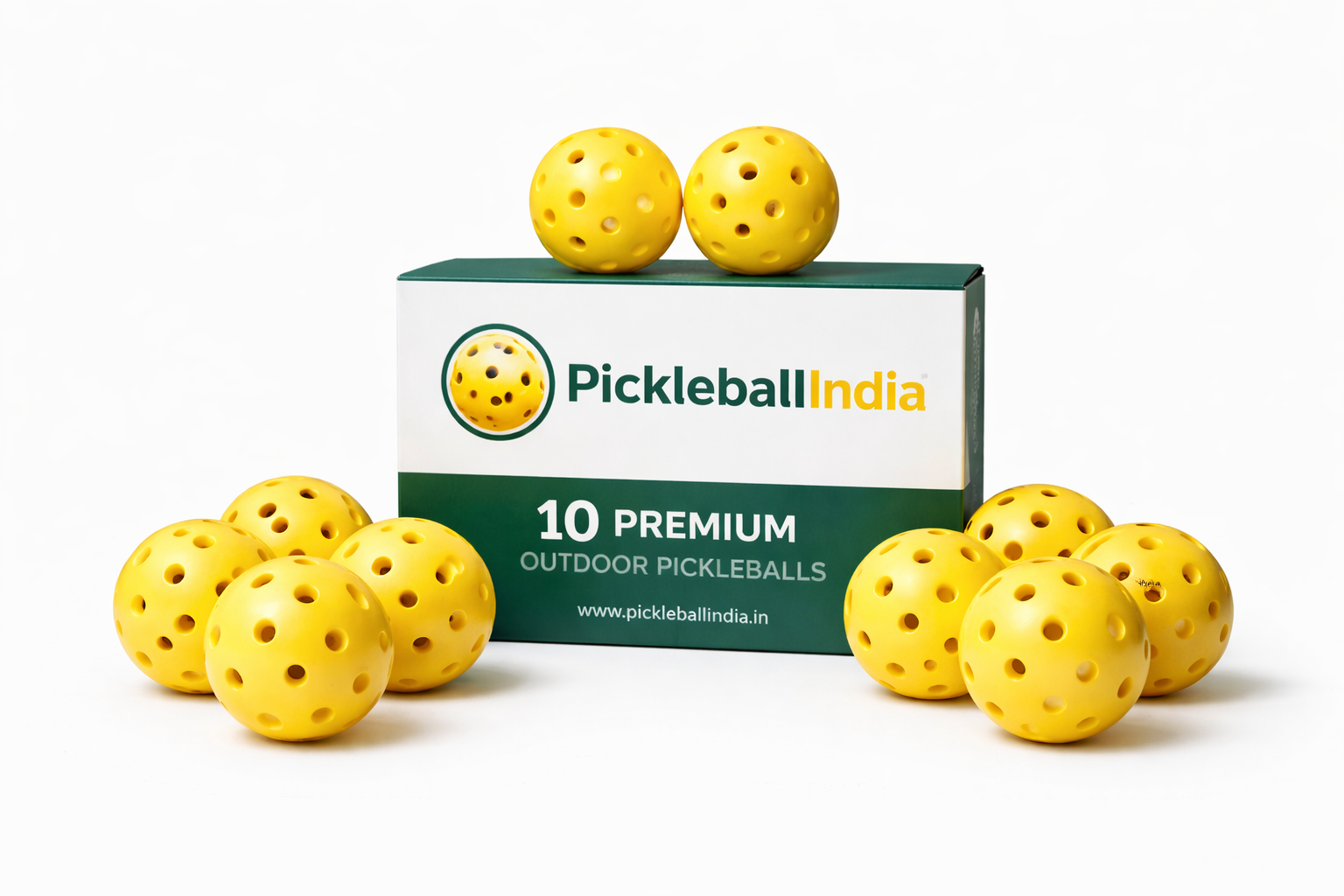 Premium Outdoor Pickleballs - 10 Pack